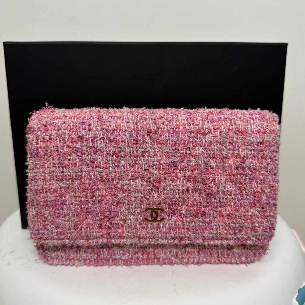 CHANEL Tweed Wallet On Chain Bag